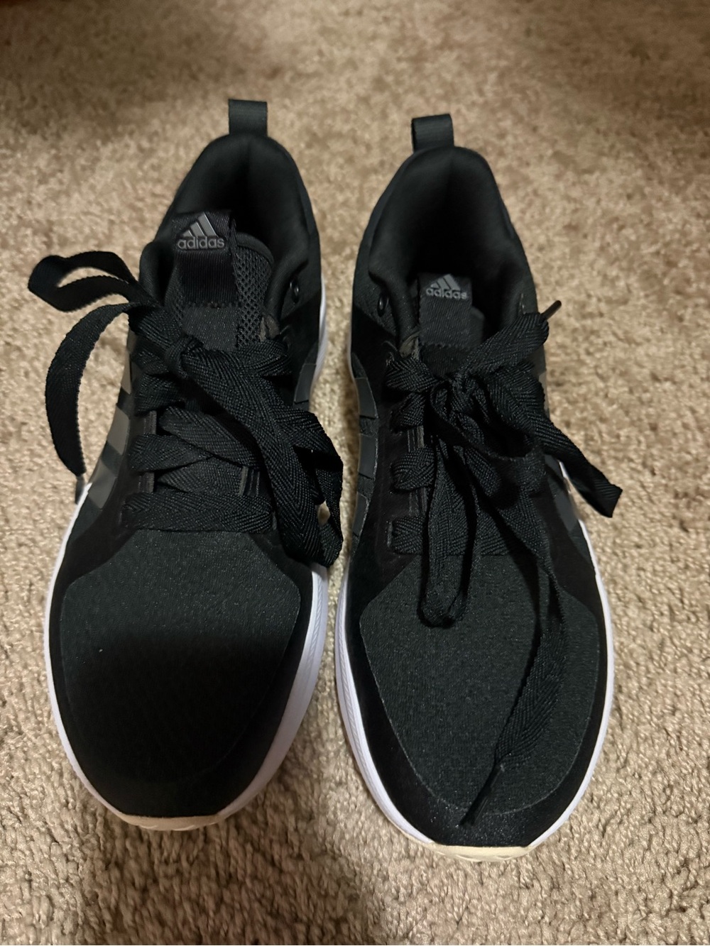 adidas Black Sneakers with White Soles and Subtle Logo